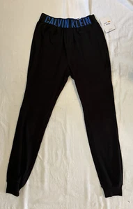 Neu mit Etikett Clavin Klein Herren Logo Bund Hose Gr. S Jogginghose Track blau schwarz Strick PJ - Bild 1 von 4