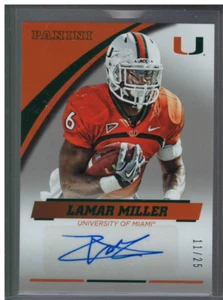 A3862- 2015 Panini Miami Autographs Silver #107 Lamar Miller Auto/99 *SAMPLE PIC - Picture 1 of 2