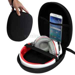 Black Carrying Hard Case Storage Bag Holder For Sony Headphone Earphone Headset - Picture 1 of 6