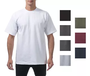 5 Pack Pro Club Men's Heavyweight Short Sleeve Tee T-Shirt - Picture 1 of 41