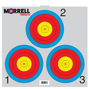 Morrell 3 Spot Vegas Paper Face Target 100 pack - Picture 1 of 2