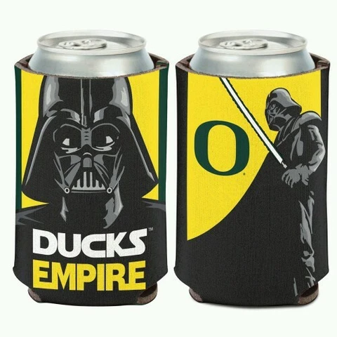 OREGON DUCKS STAR WARS DARTH VADER SOFT FOAM CAN BOTTLE COOZIE COOLER HOLDER Cover