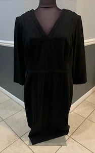 New ESCADA Black Dress Size 46 Zip Back - Picture 1 of 9