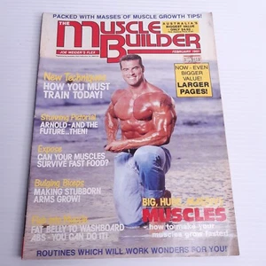 Vintage Muscle Builder Magazine Feb 1991 Techniques Grow Bodybuilding Fitness - Picture 1 of 8