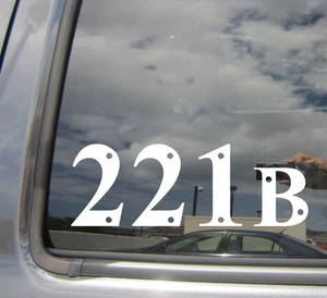 221B Sherlock Holmes Baker Street - Autofenster Vinyl gestanzt Aufkleber Aufkleber 10003 - Bild 1 von 2