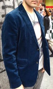 $ 750 Designer HUGO BOSS stilvoller zweireihiger Cordmantel Blazer für Herren 56 - Bild 1 von 9