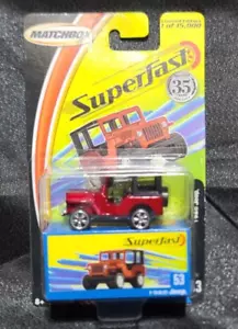 MATCHBOX SUPERFAST 1960 Jeep 35TH ANNIVERSARY LIMITED EDITION #53 NIB FAST SHIP - Picture 1 of 1