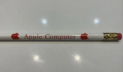 Original Vintage APPLE Computer Pencil Classic Red & White - Image 1 of 4