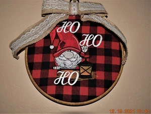 Embroidered Gnome Christmas Decoration Set (handmade) - Picture 1 of 8