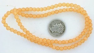 TWO Strand 4mm Round Light Orange Fiber Optic Bead CLOSEOUT CLEARANCE fobsc8 - Picture 1 of 1
