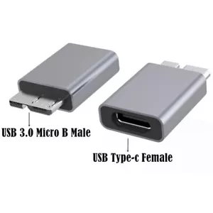 USB 2.0 Type C Female to USB 3.0 Micro B Male Adapter Plug Data Sync Connector d - Zdjęcie 1 z 8