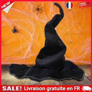Chapeau de sorcière d'Halloween à large bord, casquette pointue réglable pour co - Photo 1/12