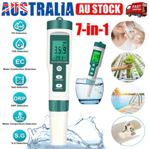 7 In 1 Digital PH Meter TDS Meter Digital Tester Pen Pool Water Quality Monitor - Picture 1 of 12