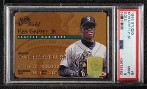 1995 Studio Gold Plastic Stock Ken Griffey Jr #5 PSA 9 MINT HOF