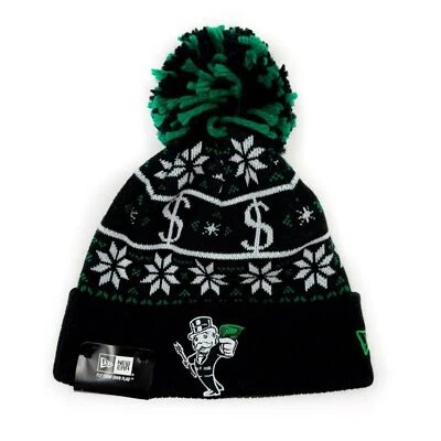 New Era Monopoly Gorro Hombre Mujer Hasbro Juego Divertido Novedad Regalo Negro Verde Foto 1 de 4