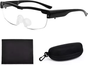 Lese Lupenbrille,300% Vergrößerungsbrille mit 2 LED Lichts,lupenbrille mit licht - Bild 1 von 7