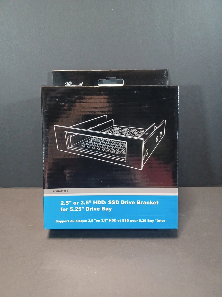 Rosewill 2.5"- 3.5" SSD/HDD Bracket Mounting Kit 5.25" Drive Bay RDRD-12001 - Image 1 of 2