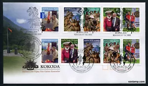 2010 Kokoda Trail Joint Issue PNG Postmarks FDC ANZAC Stamps Australia - Bild 1 von 2