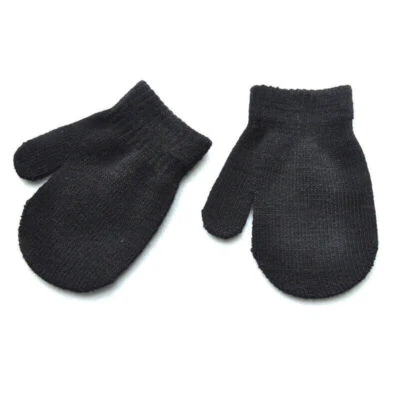 Bebés Niñas Niños Invierno Cálidos Guantes con Cuerda Niños Pequeños Cálidos Kinting Mitten Foto 1 de 4