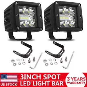 Pair 3inch 240W LED Work Light Cube Pods Driving Work Fog SPOT Light /FLOOD - Foto 1 di 11
