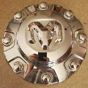 19-24 DODGE RAM 3500 OEM FRONT CHROME 8 LUG WHEEL CENTER CAP HUBCAP 6QC38TRMAB - Picture 1 of 24