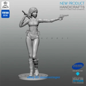 75mm Female Hunter Sexy Killer Resin Model Kits Unpainted YUFAN Model - Picture 1 of 4