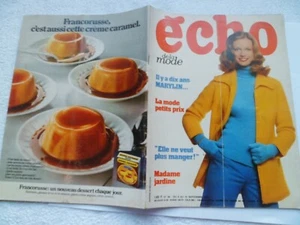 ECHO DE LA MODE N°36 09/09/1972 Mode Couture Tricot Marilyn Monroe - Imagen 1 de 10