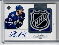 2011-12 DOMINION SILVER ENSIGNS AUTO PATCH SHEILD #89 PHIL KESSEL AUTOGRAPH 1/1
