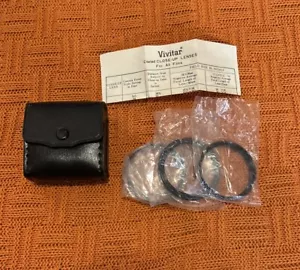 New VIVITAR 49mm Close-up Lens Filter Set With Case and 3 Lenses - No.s 1, 2, 3 - Picture 1 of 6