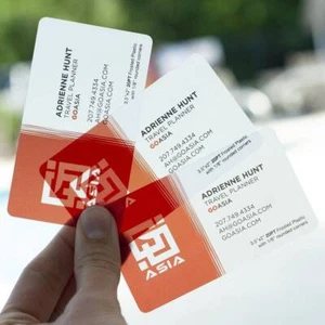 200 Visitenkarten blickdicht mattierter Kunststoff Lager dick mit abgerundeter Ecke PVC Karte - Bild 1 von 10