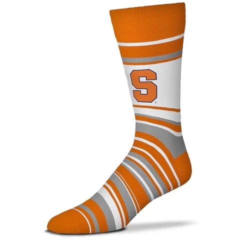 For Bare Feet Syracuse Orange Unisex Mas Stripe Crew Socks - OSFM Cover