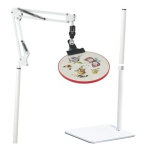 Embroidery Floor Stand Hand Embroidery Stand Lap Cross Stitch white with base - Picture 1 of 7