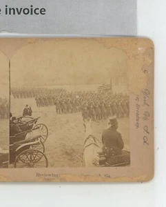Reviewing Troops Savannah GA Georgia American Stereoview - Bild 1 von 2