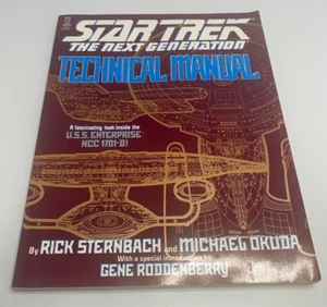 Star Trek The Next Generation Technical Manual Sternbach Okuda 1991 Pocket Books - Picture 1 of 2