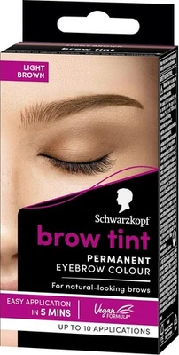Schwarzkopf Brow Tint Light Brown 10ml Permanent Eyebrow Dye Lasts 4 Weeks Vegan - Image 1 of 4