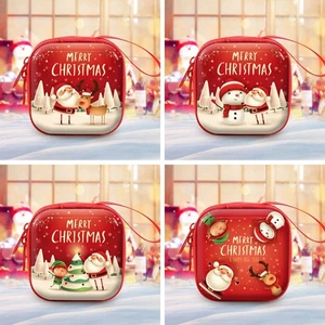 Monedero estilo Navidad material hojalata forma cuadrada 7x3cm accesorio mujer - Imagen 1 de 19