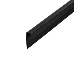 Outwater Plastic J Channel Fits Material 1/8 Inch Thick Black Styrene Cap - Picture 1 of 5