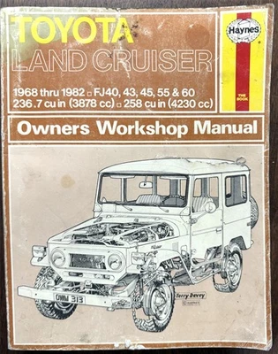 Manuale Di Riparazione Haynes Per Proprietari Del Toyota Land Cruiser 1968-1982 - Immagine 1 di 4
