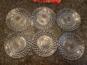 Vintage Anchor Hocking Saphir Blau Blase Teller 6er Set - Depression Glas - Bild 1 von 3