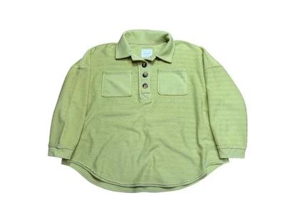 Suéter Henley American Eagle Verde Manga Larga Grande Texturizado M Foto 1 de 4