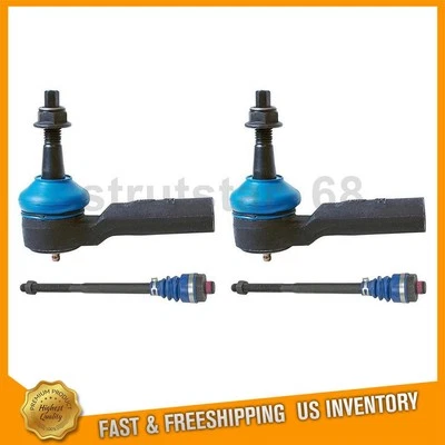 4 extremos de barra de amarre exterior delantero interior delantero para Chevrolet Silverado 2500 HD 6,6 L Foto 1 de 4