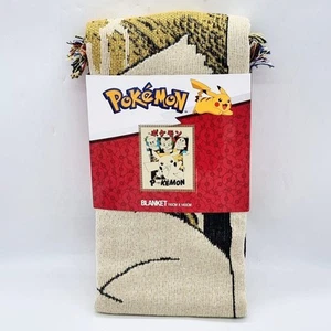 Pokémon Anime Pikachu and Paldea Starters Woven Blanket 110cm x 140cm - Picture 1 of 12