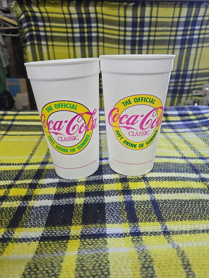 Set Of 2 Vintage Coca Cola plastic cup The Official Drink Of Summer - Image 1 of 1