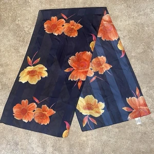 Vintage Accessoire Street Floral Rechteck Schal 10” x 58”-Top Zustand - Bild 1 von 7