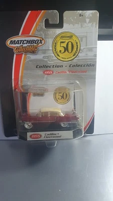 Matchbox Collectibles 1:64 1955 CADILLAC FLEETWOOD rosso/beige scheda lunga - Immagine 1 di 4