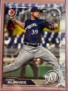 2019 Bowman #65 Corbin Burnes Rookie Card Milwaukee Brewers MLB Baseball - Picture 1 of 2
