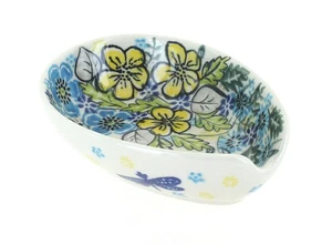 Blue Rose Polish Pottery Alyssa Small Spoon Rest - Picture 1 of 1