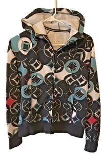 Oakley Women's Hoodie Terry Full Zip Size XS Sporty Outdoor Hiking Abstract - Picture 1 of 13