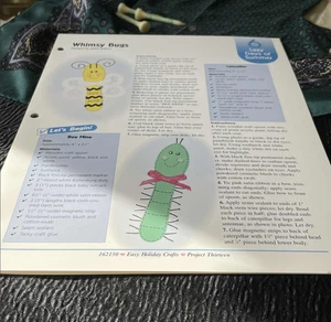 Whimsy Bugs Helen Rafson Caterpillar 6 Lazy Days Sommer NUR Anleitung - Bild 1 von 4