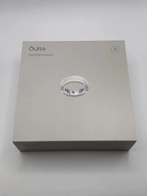 Oura Ring - Gen 4 - NEW -  Ceramic - Cloud  size 8  - Image 1 of 4